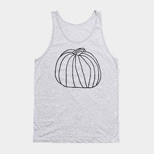 One Big Pumpkin Minimal Line Drawing Tank Top